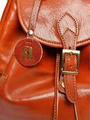 Anna Luchini Rucsac Ginevra piele naturala Coniac