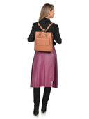 Luisa Vannini Rucsac Margot piele naturala coniac inchis