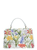 Isabella Rhea Geanta de mana Nora piele naturala-Alb/floare multicolor