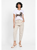 Pantaloni siluetă effortless chic Bej