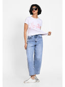 Jeans barrel Albastru