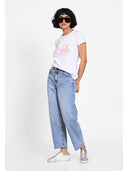 Jeans barrel Albastru