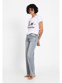 Jeans wide-leg Albastru