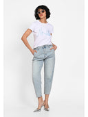 Slim mom jeans Albastru