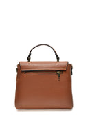 Borsa Anna Luchini Top Handle Anemona in pelle naturale COGNAC