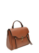 Borsa Anna Luchini Top Handle Anemona in pelle naturale COGNAC