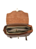 Borsa Anna Luchini Top Handle Anemona in pelle naturale COGNAC