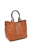 Carla Ferreri Borsa a mano Beatrice in pelle naturale COGNAC