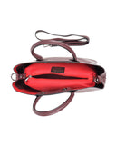 Isabella Rhea Geanta de mana  Andrusca piele naturala  Visiniu