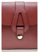 Isabella Rhea geanta de postas Daciana piele naturala  Rosu inchis