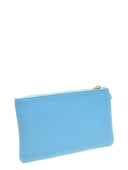 Pochette Elsa in vera pelle Azzurro