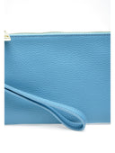 Pochette Elsa in vera pelle Azzurro