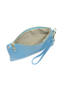 Pochette Elsa in vera pelle Azzurro