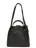 Borsa a tracolla Elody in vera pelle nera