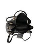 Borsa a tracolla Elody in vera pelle nera