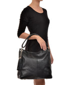 Borse Borsa con manico superiore Katarina Pelle naturale Nero