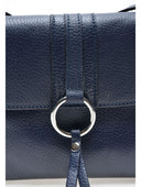 Anna Luchini Geanta de umar Louisa piele naturala -Albastru