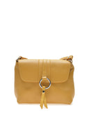 Borsa a tracolla Louisa, pelle naturale, senape