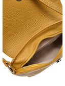 Borsa a tracolla Louisa, pelle naturale, senape
