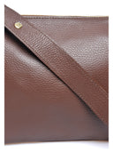 Borsa a tracolla Fabiola in pelle naturale Cioccolato