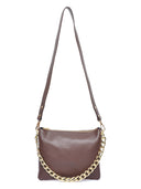 Borsa a tracolla Fabiola in pelle naturale Cioccolato