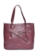 Anna Luchini geanta de umar Giorgia piele naturala  Visiniu