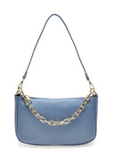 Borsa a mano Mimi in vera pelle Azzurro chiaro