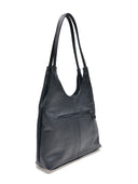 Borsa a tracolla Bernadette in vera pelle nera