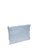 Borsa a tracolla Delfina in pelle naturale azzurro