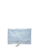 Borsa a tracolla Delfina in pelle naturale azzurro