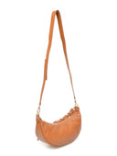 Borsa a mano Maximiliane in vera pelle Cognac scuro