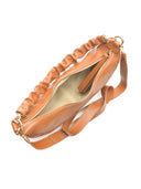 Borsa a mano Maximiliane in vera pelle Cognac scuro