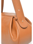 Borsa a mano Ica in pelle naturale Cognac scuro