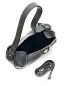 Borsa a mano Ica in vera pelle nera