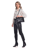 Isabella Rhea geanta de umar Lea piele naturala  Negru