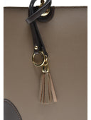 Borsa a mano Livia in pelle naturale color tortora