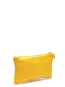 Pochette Elsa in pelle naturale gialla