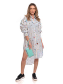 Pochette Elsa turchese in vera pelle