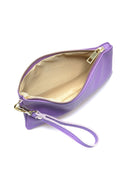 Pochette Elsa in vera pelle Viola