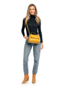 Borsa a mano Sofia in pelle naturale Senape