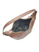 Borsa a mano Celestine in pelle naturale color cioccolato