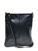 Borsa a tracolla Jacqueline in vera pelle nera