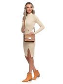 Genti  Crossbody Bag  Adele piele naturala  Coniac