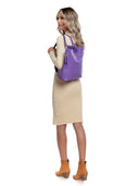 Zaino Thais in vera pelle Viola