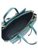 Borsa a mano Regina in pelle naturale verde Natale