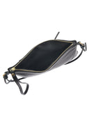 Borsa a tracolla Anea in vera pelle nera