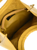 Borsa a mano Carmen in pelle naturale Senape