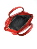 Borsa a mano Delphine in vera pelle Rossa