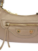 Borsa a tracolla Sorelia in pelle naturale color talpa