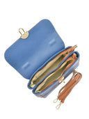 Borsa a mano Yvette in pelle naturale Blu